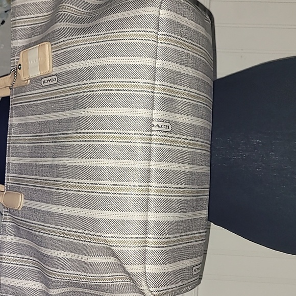 Coach Legacy Weekend Ticking Zippered Tote Bag - Picture 4 of 16